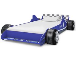 Kinderbed Racewagen - Autobed Kinderen - Slaapkamer Decoratie - Zijhekken Ter Veiligheid - 229 x 94.5 cm - Blauw — cadeau in Wonen & Interieur