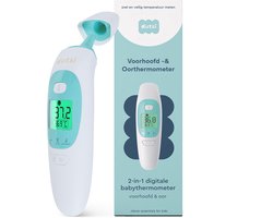 Dutsi Thermometer - Oorthermometer & Voorhoofd Thermometer - Digitale Koortsthermometer voor Baby & Volwassene - Snel & Nauwkeurig - Inclusief batterijen — cadeau in Cadeau-ideeën