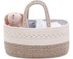 Kraammand - Baby Mand - Met drie vakken - Babyshower - Kraamcadeau meisje of jongen - Mooi, praktisch en overzichtelijk — cadeau in Cadeau-ideeën