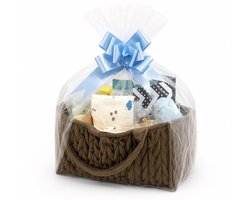 Kraamcadeau Baby Boy- Luxe Kraammand- Complete Baby & Mama Verzorgingsmand- 19 delige Giftset- Premium Maternity Basket — cadeau in Cadeau-ideeën