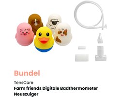 TensCare - Bundel Neuszuiger + 5 stuks boederij badthermometers (1 set) | Neuszuiger baby | Neus Reiniger Baby- Neuszuiger | Voor verstopte neus | badthermometer baby | badthermometer | bad thermometer baby | — cadeau in Cadeau-ideeën