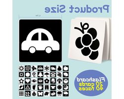 20 Stuks Flashcards voor Kinderen, Zwart-Wit Hoge Contrast Cognitieve Kaarten voor Baby's, Visuele Stimulatie Speelgoed, Educatief Cadeau voor 0-3 Maanden — cadeau in Spellen & Speelgoed