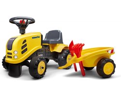 FALK Baby Komatsu Gele Tractor met aanhanger + toebehoren vanaf 1 jaar — cadeau in Spellen & Speelgoed