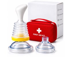 Anti-Verslik Apparaat EHBO – Levensreddend Hulpmiddel bij Verslikking & Verstikking – Voor Baby, Kind & Volwassene – Herbruikbaar Zuigsysteem – Luchtweg Vrijmaker met Maskers & Opbergtas — cadeau in Cadeau-ideeën