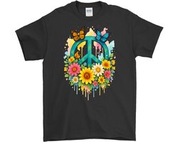Kleurrijk Vrede Shirt – Vrede en Natuur – Unisex T-Shirt voor Dames & Heren – Origineel Cadeau — cadeau in Mode & Accessoires