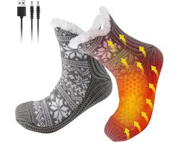 Elektrische Verwarmde Voetwarmers voor Winter - Zachte Pluche USB Voetwarmers met Antislip Zool — cadeau in Gadgets