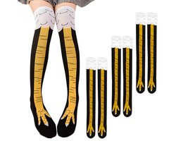 Kippenpootsokken - Overknee Kousen voor Winter - Cartoon Design - Eenheidsmaat — cadeau in Mode & Accessoires