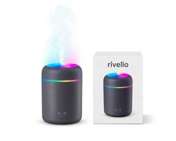 Rivello Aroma Diffuser - 300ML - Compact & Praktisch - Luchtbevochtiger Met Aromatherapie - Luchtreiniger - Incl. Led Verlichting - Slaapkamer - Wit — cadeau in Wonen & Interieur