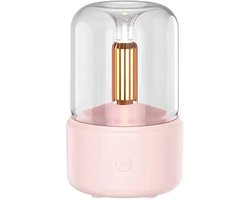 Aroma Diffuser Pink. Etherische Olie Verstuiver - Luchtbevochtiger - Industrieel design - Difuser lamp - Difuser met lamp - Sfeervolle LED verlichting - upbreathing Aromadiffuser - Ultrasoon - Vernevelaar - Geur verspreider — cadeau in Wonen & Interieur