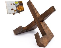 YONO Luxe Boekenstandaard Hout - Boeken Houder - Kookboek Standaard - Compact en Duurzaam — cadeau in Kookcadeaus