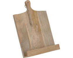 Kookboekstandaard Gunnar - Hout en Metaal - Stijlvolle Houder voor Kookboeken en Tablets — cadeau in Kookcadeaus