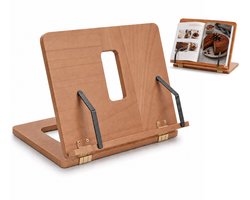 MasonPro Verstelbare Boekenstandaard Hout - Kookboek Standaard - Kookboekhouder - Tablet Standaard - Boeken Houder - Boekhouder - Boekensteun - Leesstandaard - Antislip - 22x29CM — cadeau in Kookcadeaus