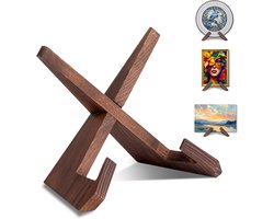 Bordenstandaard - Bordenhouder - Boekstandaard - Borden Display Standaard - 6.5 Inch - Bordenhanger - Bordenrek - Standaard - Houder - Steun - Rek - Hanger - Borden En Boeken - Kookboek - Voor Sierborden - Niet Gemakkelijk Vervormd - Duurzaam - Hout — cadeau in Cadeau-ideeën