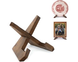 Ulisem - Bordenstandaard - Bordenhouder - Boekstandaard - Borden Display Standaard - Standaard - Houder - Steun - Rek - Hanger - Borden En Boeken - Kookboek - Voor Sierborden - Niet Gemakkelijk Vervormd - Duurzaam - Hout - 16*10.8*12 cm — cadeau in Cadeau-ideeën