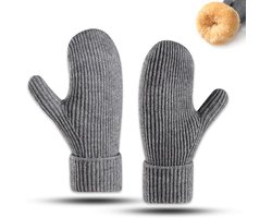 Wollen Winterhandschoenen Voor Dames En Heren Elastische En Extra Warme Wanten Met Vachtvoering Voor Sneeuw En Koud Weer Ideaal Cadeau — cadeau in Mode & Accessoires