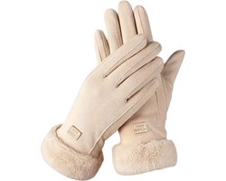 Dames Touchscreen-Compatibele Winterhandschoenen - One Size - Pluche Gevoerd - Winddicht - Wol - Kerst - Fleece voor extra warmte - Perfect voor buitenactiviteiten — cadeau in Mode & Accessoires