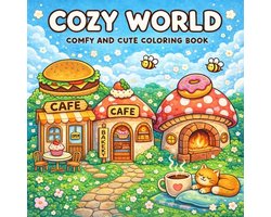 Cozy World: Coloring Book for Adults and Teens Featuring Super Cute Characters with Easy and Simple Designs for Relaxation — cadeau in Boeken