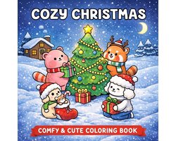 Cozy Christmas: Coloring Book for Adults and Teens Featuring Christmas Characters with Easy and Simple Designs for Relaxation — cadeau in Boeken