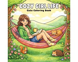 Cozy Girl Life: Coloring Book for Adults and Teens Featuring Super Cute Characters with Easy and Simple Designs for Relaxation — cadeau in Boeken