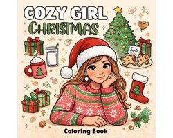 Cozy Girl Christmas: Coloring Book for Adults and Teens Featuring Christmas Vibes with Easy and Simple Designs for Relaxation — cadeau in Boeken
