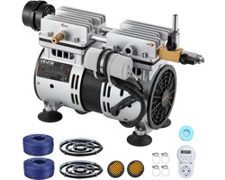 VEVOR Vijverbeluchter, Vijverbeluchtingssysteemset, Incl. 590W Luchtpomp, 30,5m Luchtslang, 2x360° Nano-diffusorplaten, Luchtcompressor voor Zuurstofcirculatie In Vijver en Watertuin — cadeau in Cadeau-ideeën