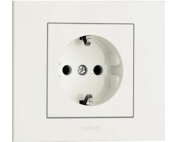 Stopcontact WIT - Enkel - inbouw met aarde - OVIVO® — cadeau in Cadeau-ideeën