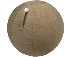 Vluv STOV - zitbal met hoes - voor kantoor en thuis - ergonomisch - yoga- en zwangerschapsbal - 70-75 cm - macchiato — cadeau in Wonen & Interieur