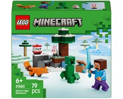 LEGO Minecraft Steve's Taiga-Avontuur Videogame Bouwpakket voor Kinderen - 21583 — cadeau in Spellen & Speelgoed