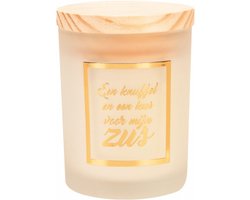 Geurkaars - White/gold - Een knuffel en een kus voor mijn zus - In cadeauverpakking — cadeau in Wonen & Interieur