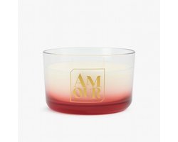 Luxe Geurkaars AMOUR met Rode Ombré Design – Sojawas Kaars in Cadeauverpakking – Romantisch Cadeau voor Valentijnsdag of Liefdevolle Gelegenheden - Rood — cadeau in VALENTIJNSDAG 🌹