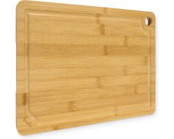 Budu Snijplank Bamboe met Sapgeul - Snijplank Hout - Houten Snijplanken - Snijplank Cadeau - 37 x 25 cm — cadeau in Kookcadeaus