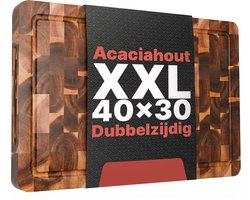 Matakumi Houten Snijplank met Sapgeul 42.5 x 30 cm – Kopshout / End Grain Hakblok / Cutting Board voor Vlees, Vis, Groente, Fruit, Brood & Meer — cadeau in Kookcadeaus