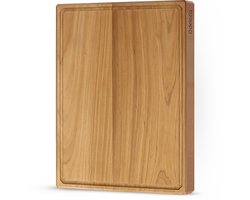 Deleca Teakhouten Snijplank - Dubbelzijdig met Sapgeul / Handgrepen - Groot en Dikke Teak Hout Hakblok - Voor Keuken, Duurzame Snijplanken, Serveerplank, Kaasplank, Borrelplank, Tapasplank - Zonder Plastic - 51x38x3.8 cm — cadeau in Kookcadeaus