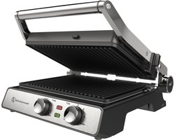 Kitchenwell Contactgrill - Tosti apparaat - Grill apparaat - Uitneembare platen - Anti-aanbaklaag - 3-in-1 -180 °C grill - Vaatwasserbestendig — cadeau in Kookcadeaus