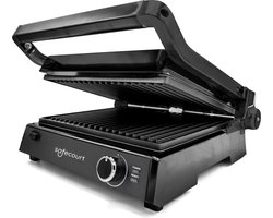 Safecourt Kitchen Tosti apparaat – Paninigrill en Tosti ijzer – Uitneembare PFAS-vrije platen & vaatwasserbestendig – Groot grilloppervlak – snel warm (2000W) – Contactgrill — cadeau in Kookcadeaus