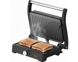 Tomado XXL Tosti apparaat - Instelbare temperatuur - Contactgrill - PFAS vrij - Grill apparaat - Tosti ijzer - 1500W - TGC3001S — cadeau in Kookcadeaus