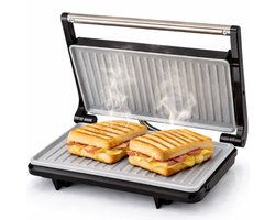 Tosti Apparaat – Contactgrill voor 2 Tosti’s – Uitklapbaar – Panini Grill — cadeau in Kookcadeaus