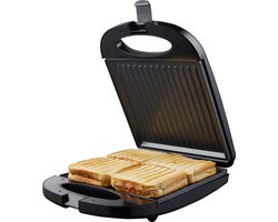 Tomado TGS4000B - XXL Tosti apparaat - 4 tosti's - Panini grill - PFAS vrij - Grill apparaat - 1200W - Tosti ijzer - Zwart — cadeau in Kookcadeaus