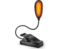 Oneay Oplaadbare leeslamp voor boeken, clip-on lamp die blauw licht blokkeert, oogbescherming voor een betere nachtrust, flexibel en draagbaar voor e-readers, 's nachts, op reis en tijdens het werk. — cadeau in Gadgets