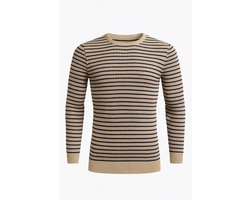 Trui met strepen | beige | maat M — cadeau in Cadeau-ideeën