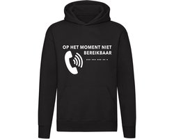 Ik ben niet bereikbaar Hoodie - sweater - afwezig - afwazigziek - lui - trui - unisex - capuchon — cadeau in Mode & Accessoires