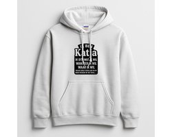 Grappig Katja Hoodie – Ik ben Katja, IK DOE WAT IK WIL, WANNEER IK WIL, WAAR IK WIL – Unisex Hoodie voor Dames & Heren – Leuk Cadeau — cadeau in Mode & Accessoires