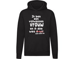 Ik ben een volwassen vrouw en ik doe wat mijn hond wil | dog | huisdier | baasje | dierendag | Unisex | Trui | Hoodie | Sweater | Capuchon — cadeau in Mode & Accessoires
