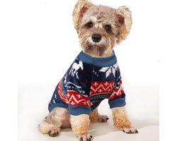 Trui voor kleine honden - Vintage folkloristische stijl - Dikke wol - Zacht en scheurbestendig ontwerp - Geschikt voor chihuahua's, poedels en teckels - Machinewasbaar — cadeau in Cadeau-ideeën