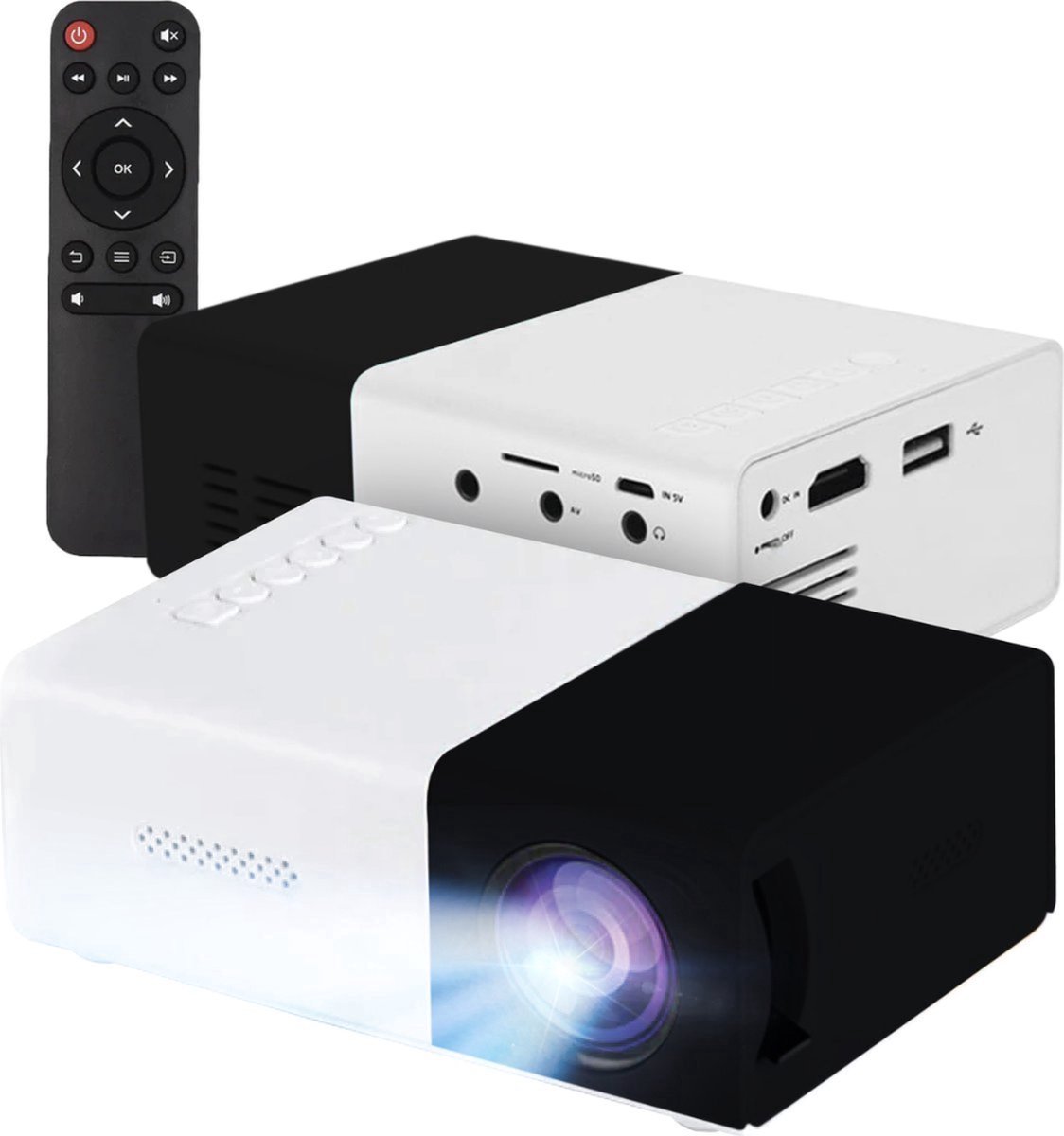 Mini Beamer – draagbaar – projector – zwart