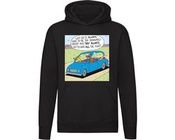 Gezellige auto Hoodie - honden - wind - hond - vakantie - grappig - trui - sweater - capuchon — cadeau in Mode & Accessoires