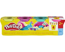 Play-Doh 4-pack Levendige kleuren - Potjes 85 gram - Boetseerklei — cadeau in Spellen & Speelgoed