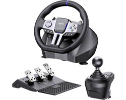 PXN - V9 Gen 2 - Race Stuur - Met Pedalen en Shifter - 270/900°- Game Stuur - Geschikt voor PS4 - Xbox One - PC - Xbox Series X|S - PS3 - Met App — cadeau in Games, Films & Muziek