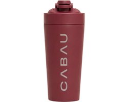 Cabau – Bloom Shaker Thermo – Cherry – RVS Shakebeker 600 ml – Dubbelwandig, Houdt Shakes Warm & Koud – Lekvrij, BPA-vrij & Klontvrij Mixen – Eiwitshaker – Jouw Post-Workout Ritueel — cadeau in Sport & Outdoor