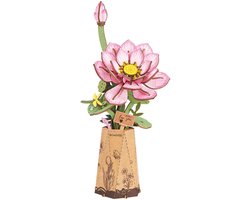 Rolife Lotus by Rowood - Rowood Wooden Bloom Craft Series - TW151 - Bloem - Knutselen - Bouwpakket - Cadeautip — cadeau in Hobby